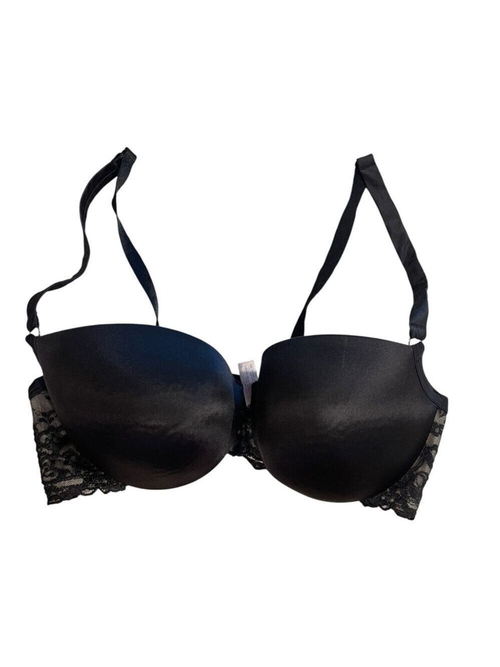 Cacique Women’s Black Bra Underwire Lace Detail adjustable straps Size: 38DD